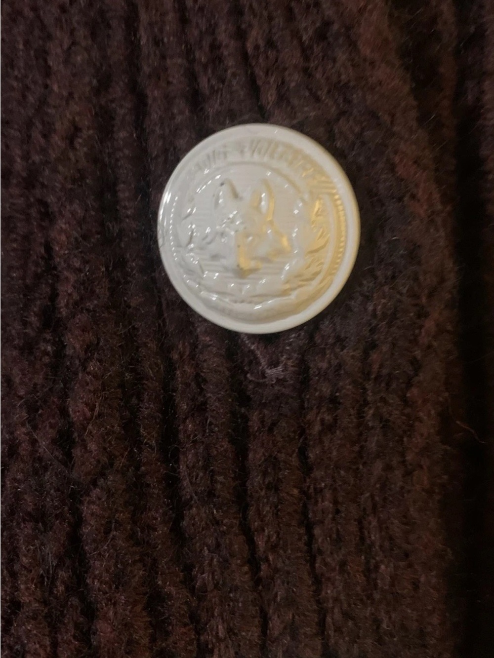 Zadig & Voltaire Maroon Ribbed Crewneck Sweater with Side Buttons - Picture 4 of 7